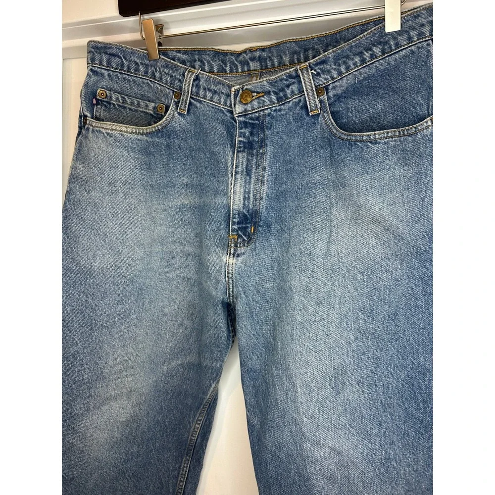 Polo Jeans Co Ralph Lauren Mens 38x30 Relaxed Fit Distressed Blue Denim Jeans